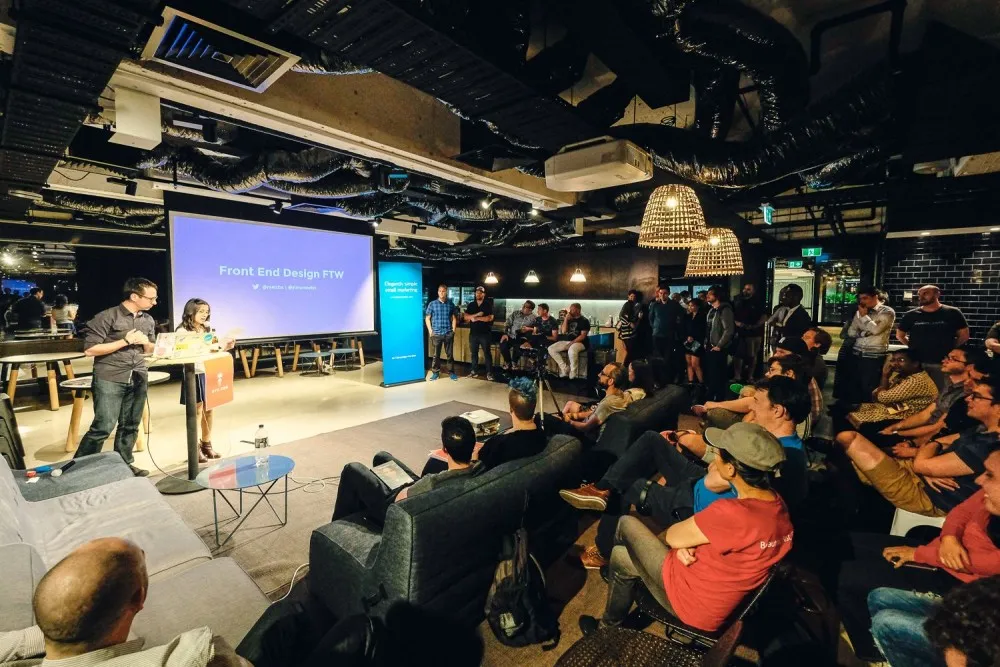 Audience at a Sydney tech meetup